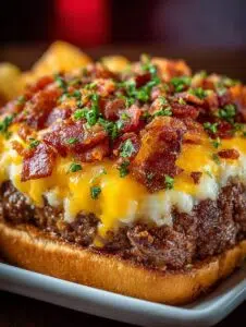 Garlic Parmesan Bacon Cheeseburger