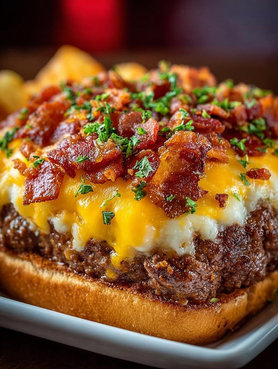 Garlic Parmesan Bacon Cheeseburger