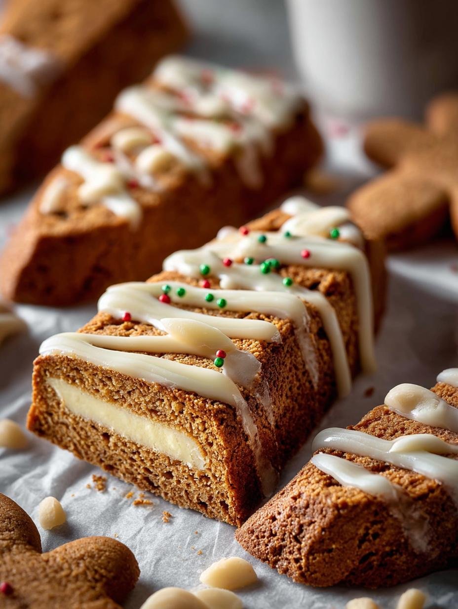 Gingerbread Biscotti with White Chocolate Delight - Gingerbread Biscotti with White - main visual representation
