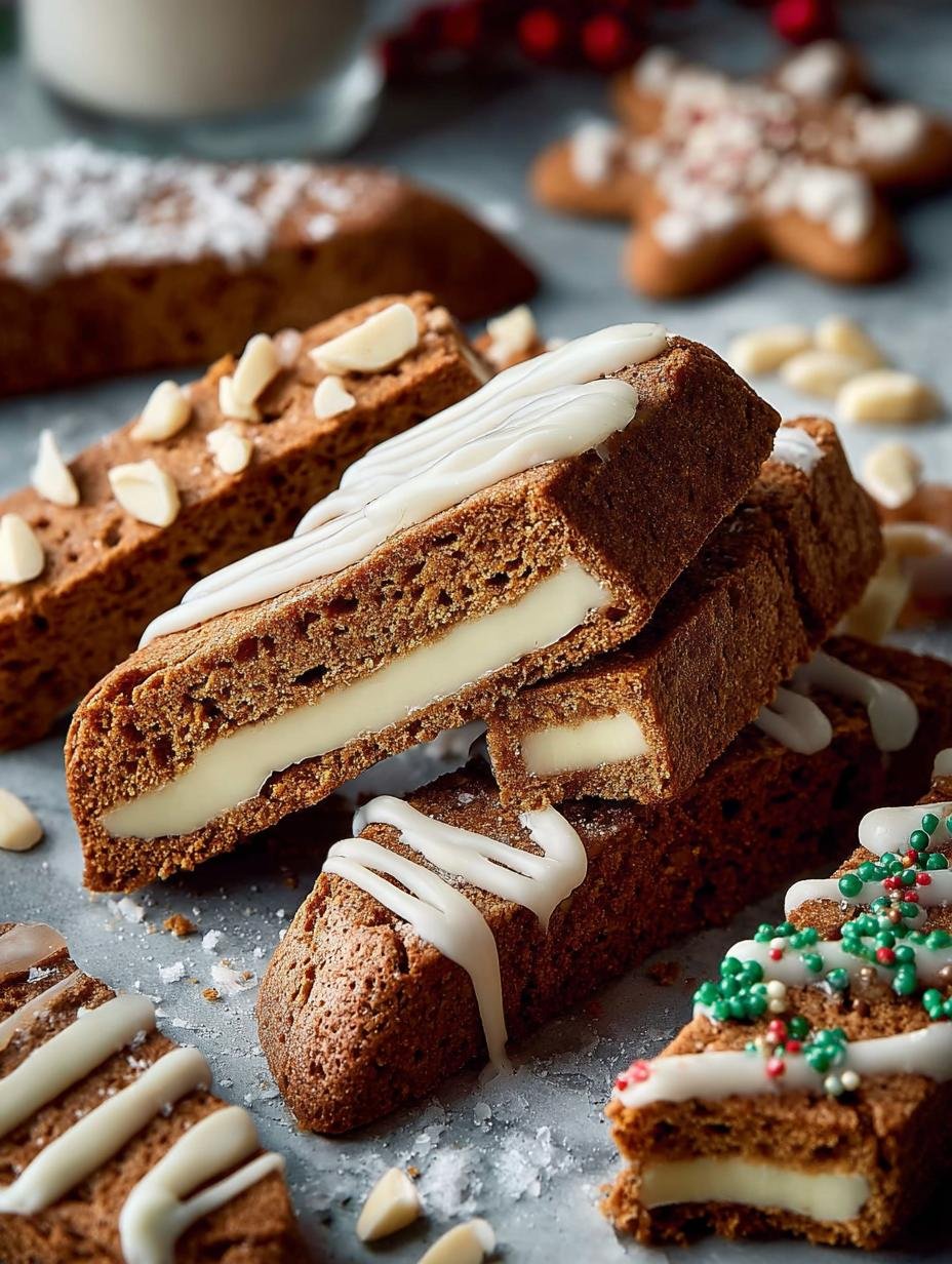 Gingerbread Biscotti with White Chocolate Delight - Gingerbread Biscotti with White - additional detail