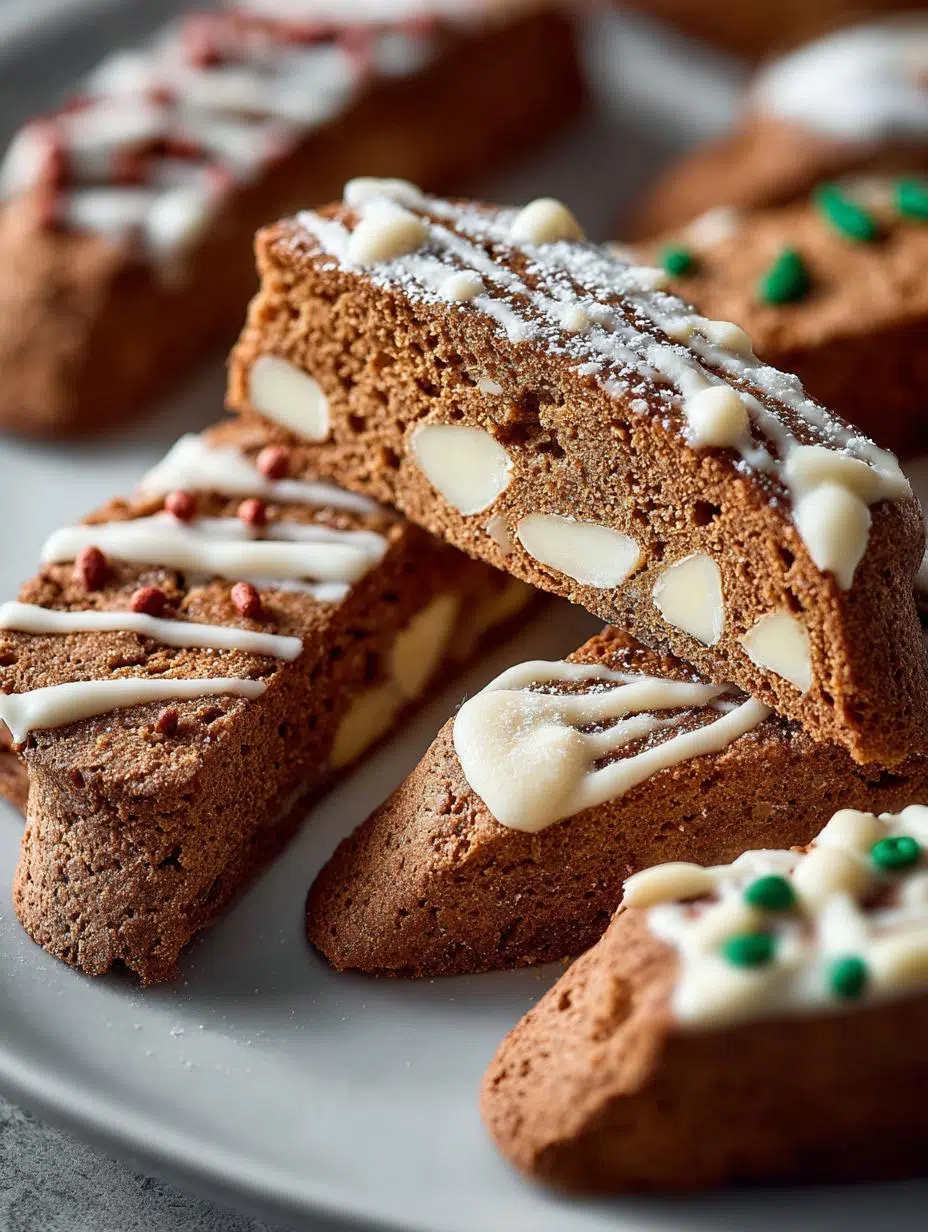 Gingerbread Biscotti with White Chocolate Delight 1 Gingerbread Biscotti with White