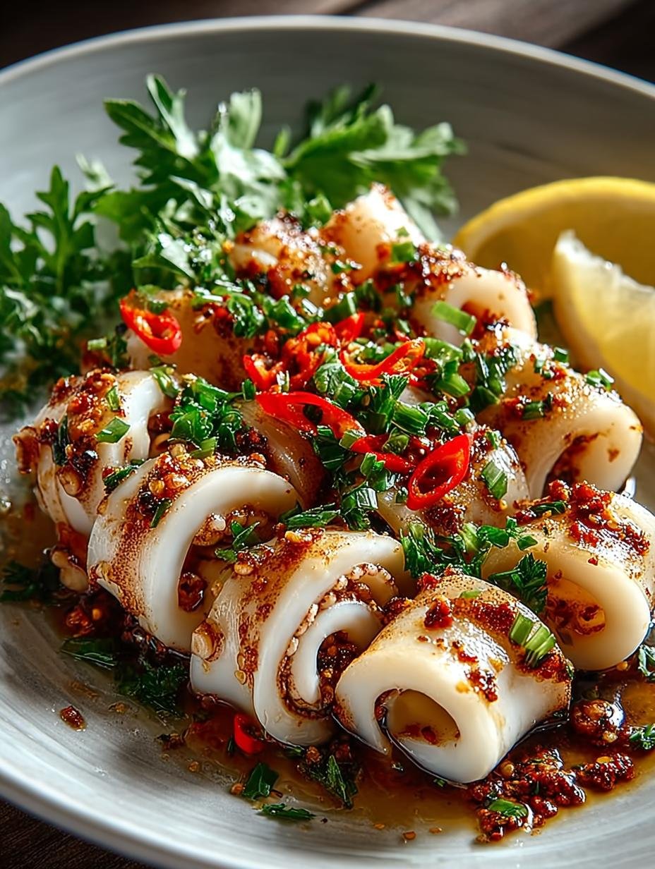 Delicious Grilled Garlic Chili Squid: A Quick Sensation - Grilled Garlic Chili Squid - additional detail