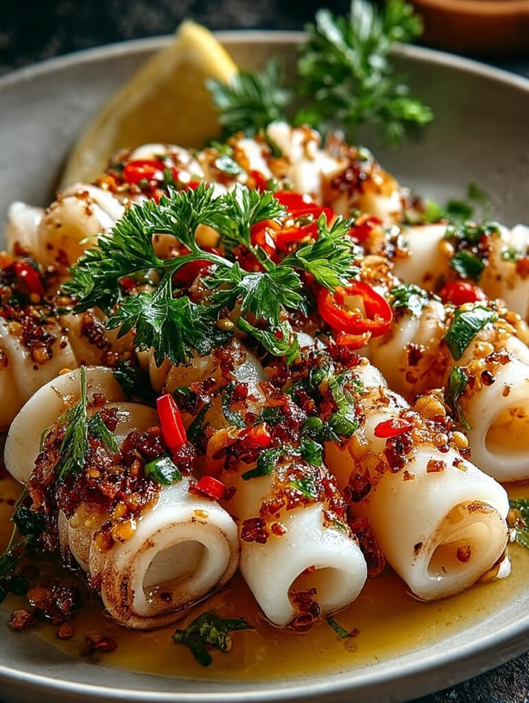 Grilled Garlic Chili Squid