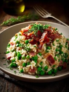 Ham Pea Risotto