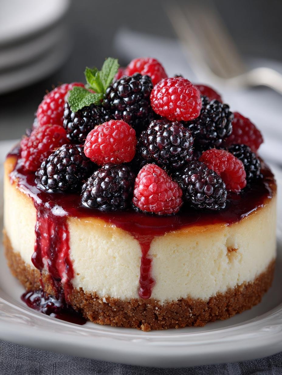 Heavenly Blackberry Raspberry Cheesecake Delight - Heavenly Blackberry Raspberry Cheesecake - additional detail