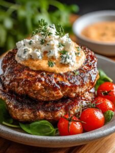 Keto Feta Burgers With