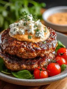 Keto Feta Burgers with