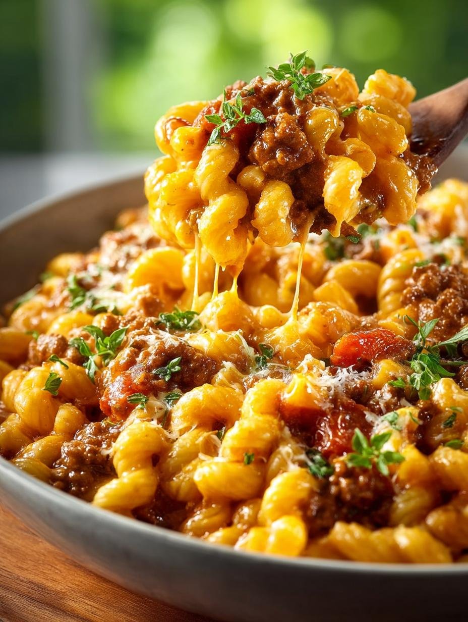One Pot Cheeseburger Pasta: Quick and Cheesy Comfort Food - One Pot Cheeseburger Pasta - additional detail
