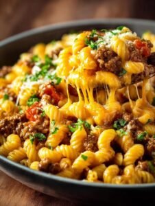 One Pot Cheeseburger Pasta: Quick and Cheesy Comfort Food 3 One Pot Cheeseburger Pasta