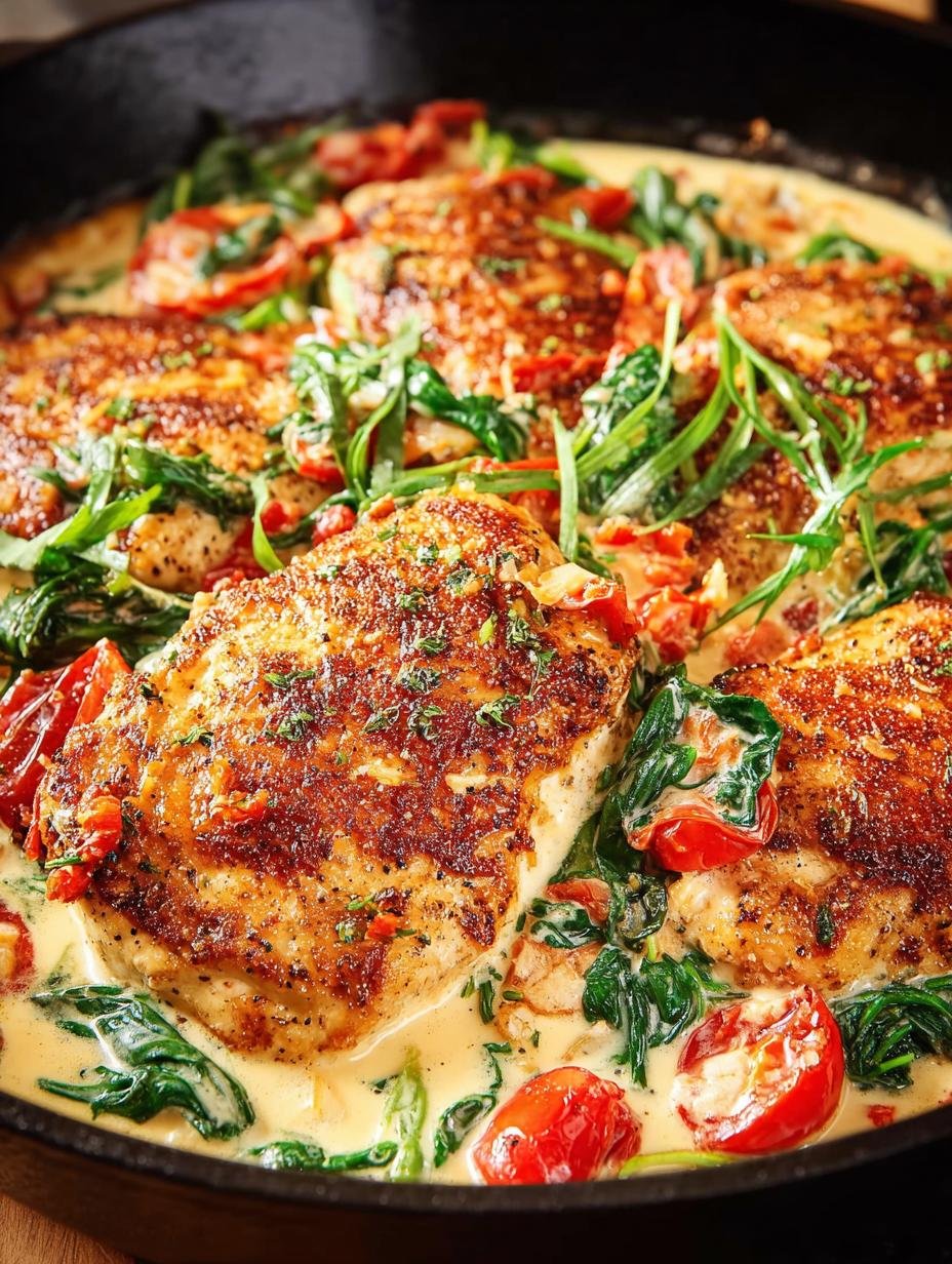 One Skillet Creamy Tuscan: A Delightful Dinner 3 One Skillet Creamy Tuscan: A Delightful Dinner - One Skillet Creamy Tuscan - additional detail