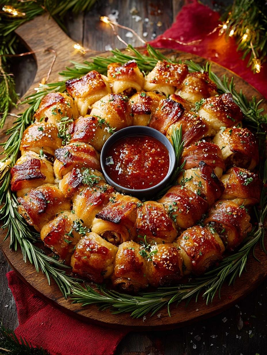 Pigs Blanket Wreath: 8 Festive Appetizer Ideas - Pigs Blanket Wreath - main visual representation