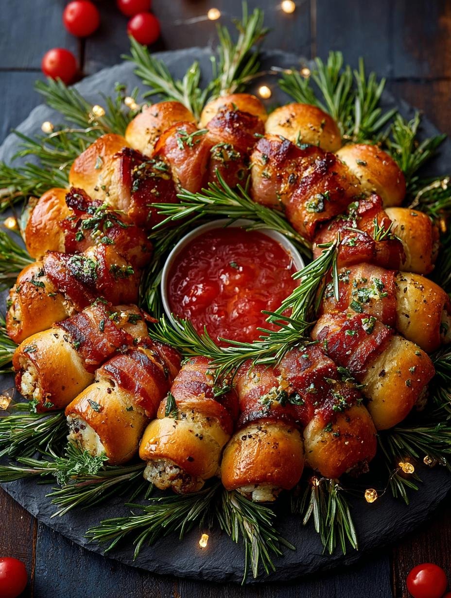 Pigs Blanket Wreath