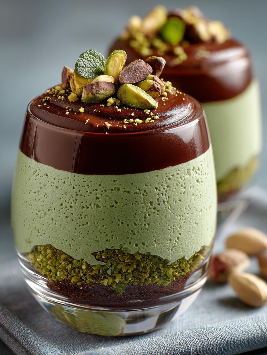 Pistachio Mousse with Chocolate: A Creamy Delight - Pistachio Mousse with Chocolate - main visual representation