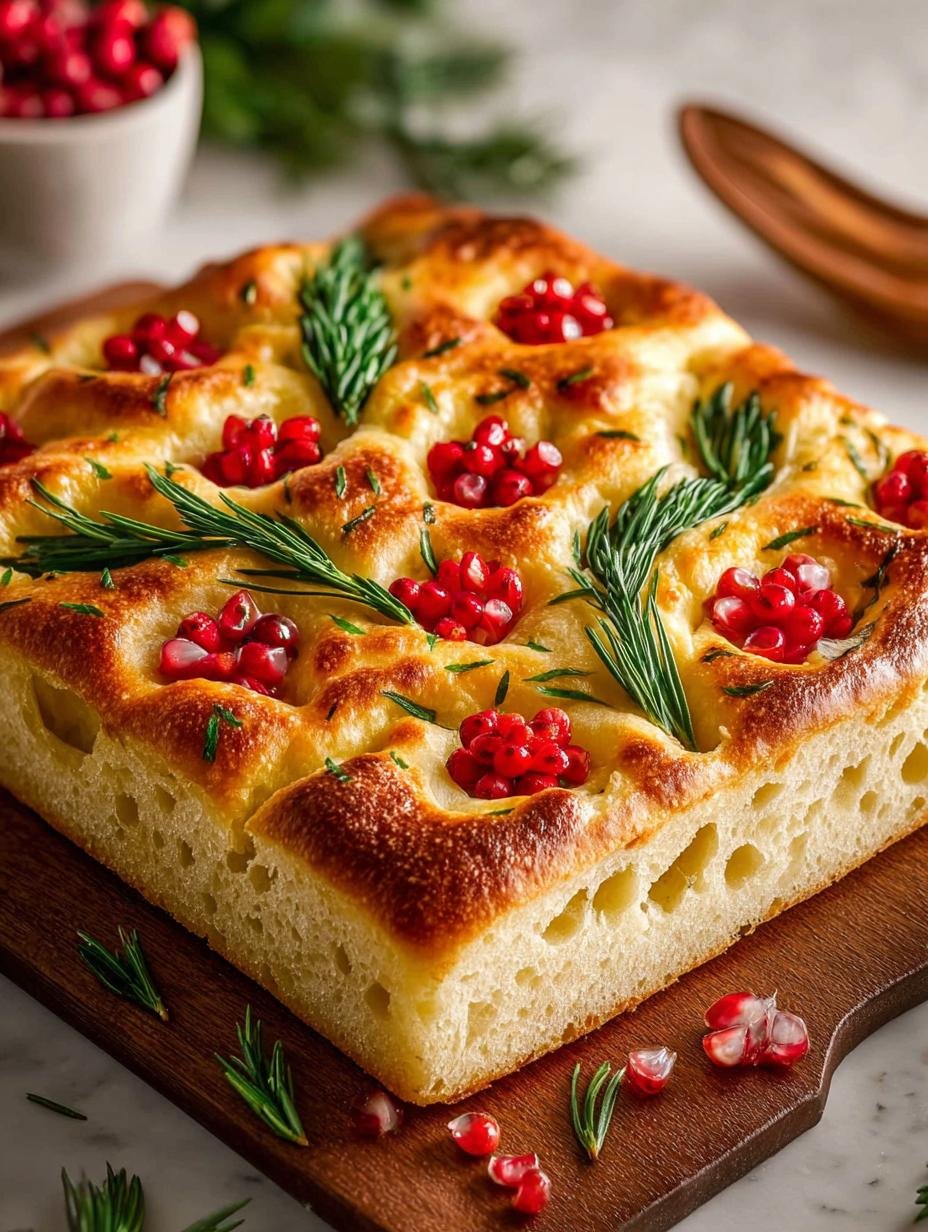 Poinsettia Focaccia Bread with Stunning Seasonal Flair - Poinsettia Focaccia Bread with - additional detail