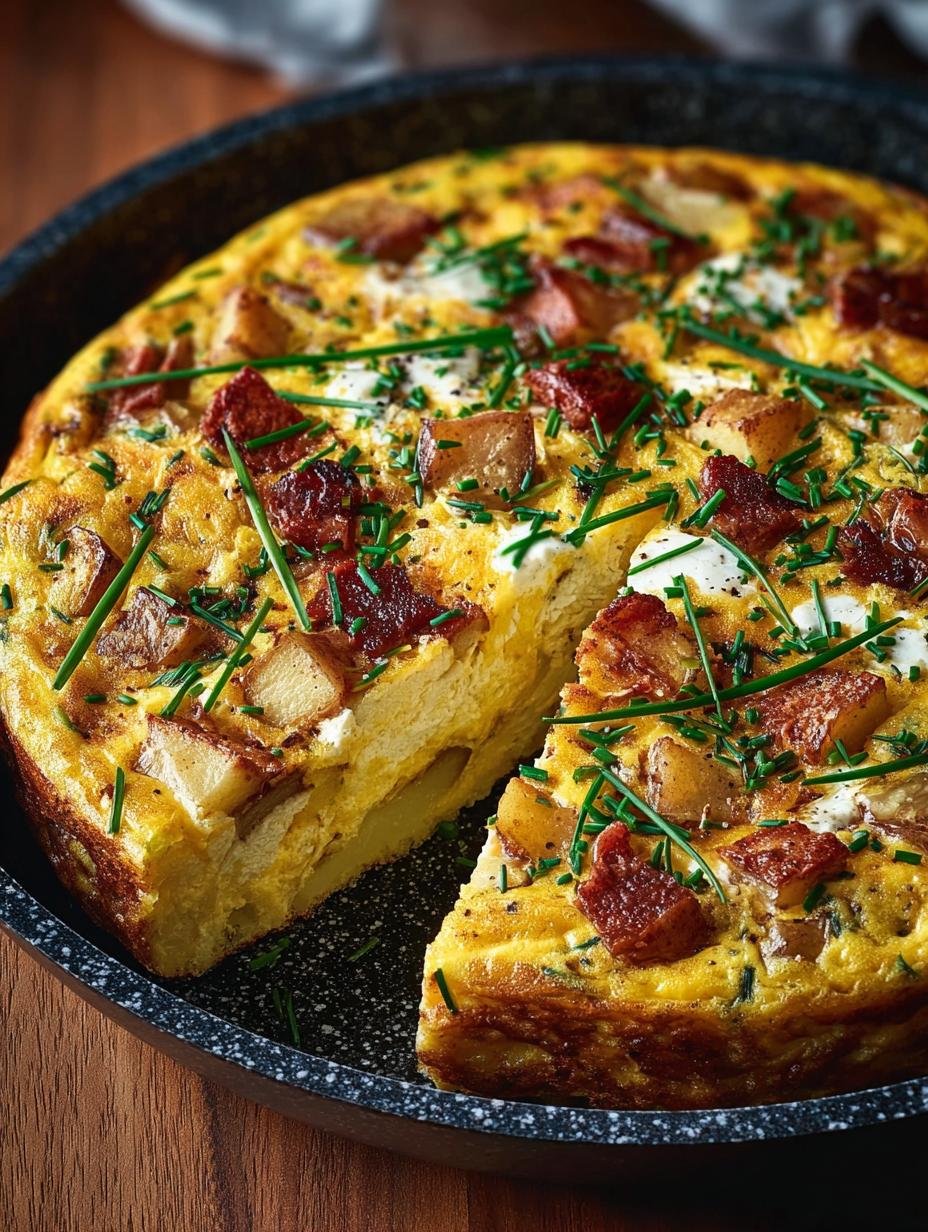 Potato Egg Frittata with Cherry Tomatoes Delight - Potato Egg Frittata with - main visual representation