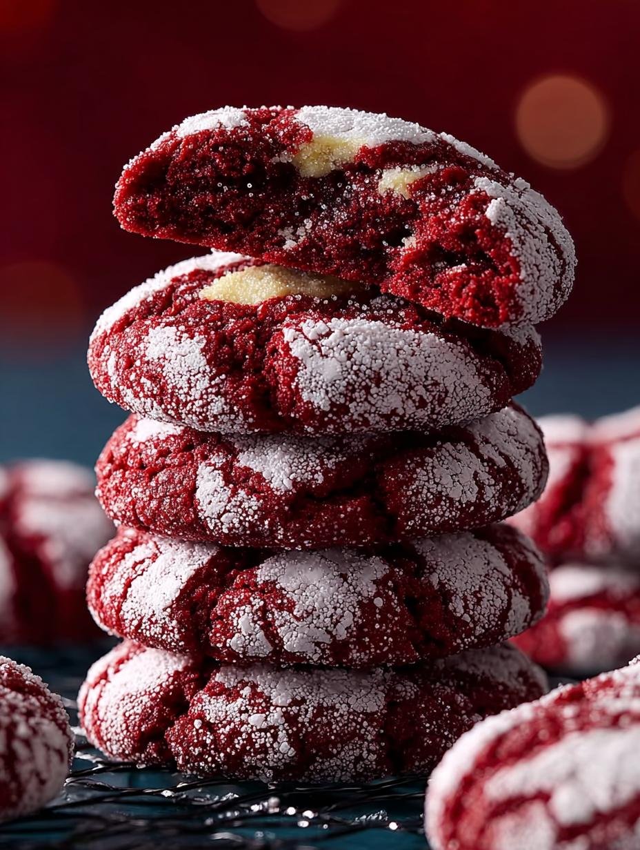 Delicious Red Velvet Crinkle Cookies Recipe to Try - Red Velvet Crinkle Cookies - main visual representation