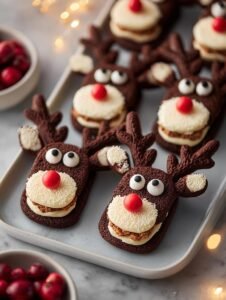 Reindeer Cookies with Chocolate