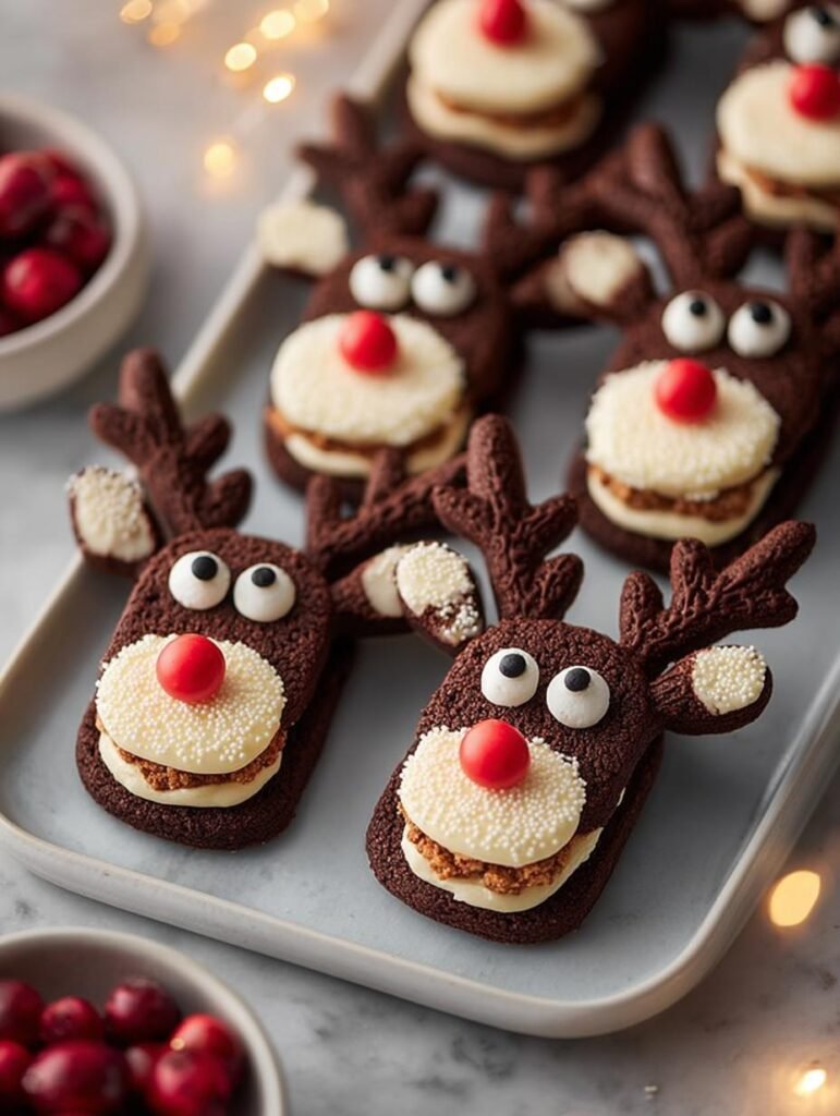 Reindeer Cookies with Chocolate