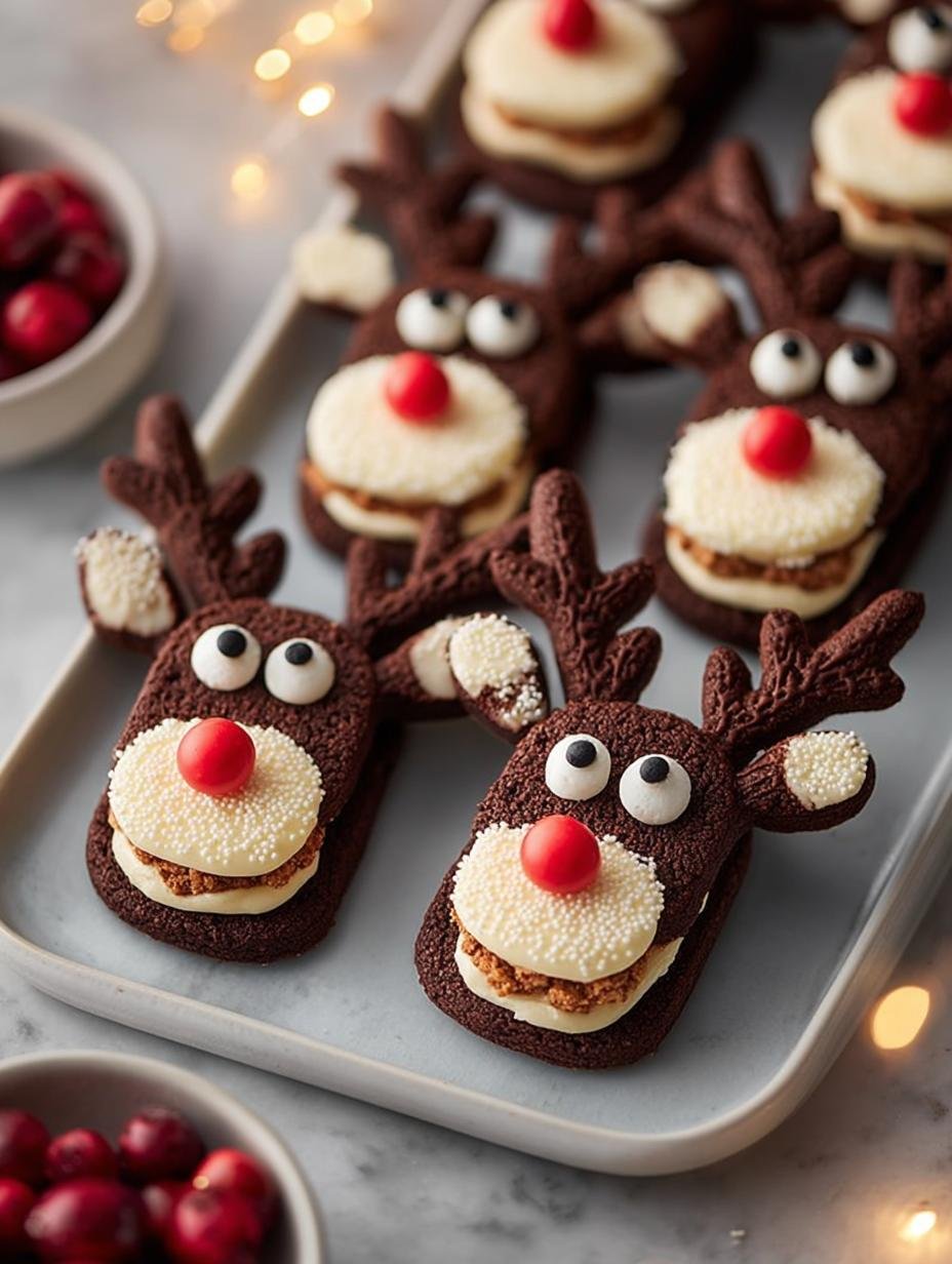Reindeer Cookies with Chocolate