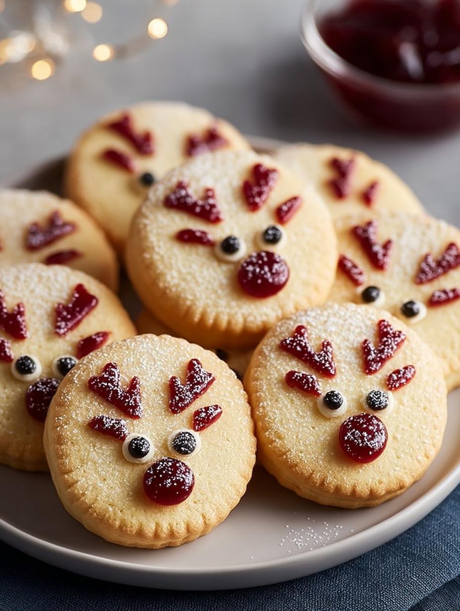 Reindeer Cookies with Jam