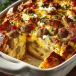 Sausage Bagel Breakfast Casserole