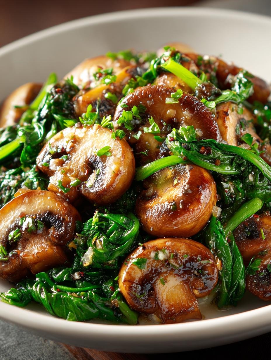 Sautéed Mushrooms with Spinach: 7 Delicious Variations - Sauteed Mushrooms with Spinach - additional detail