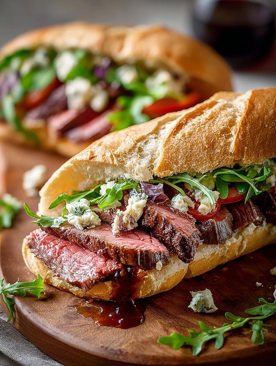 Sirloin Steak Sandwich with Balsamic Glaze: 5 Star Recipe - Sirloin Steak Sandwich with - main visual representation