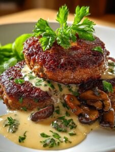 Smothered Rissoles in Rich Mushroom Gravy for Comfort 3 Smothered Rissoles
