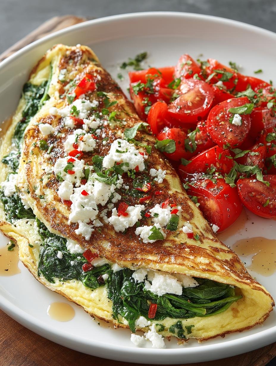 Spinach Feta Omelette: 5-Minute Breakfast Delight 1 Spinach Feta Omelette
