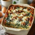 Spinach Mushroom Breakfast Casserole