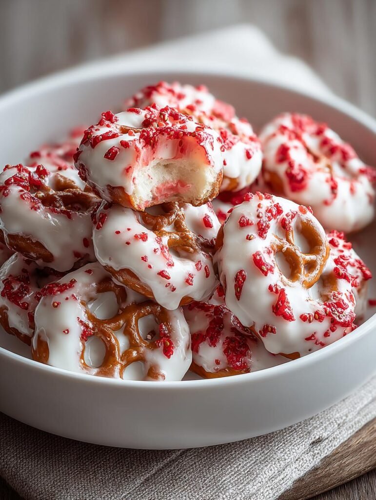 Strawberry Yogurt Pretzel Bites