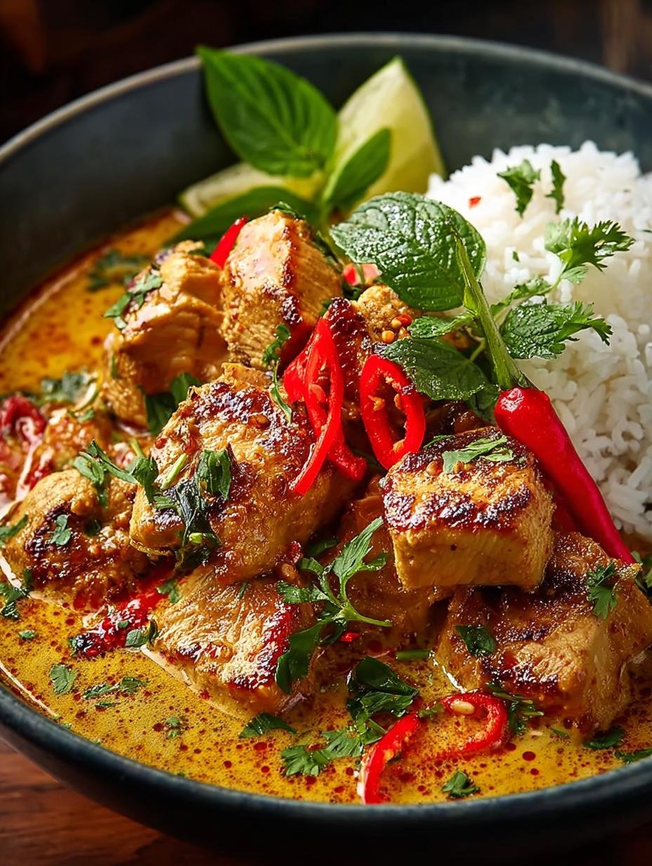 Delicious Thai Chicken Satay Curry in 30 Minutes - Thai Chicken Satay Curry - main visual representation