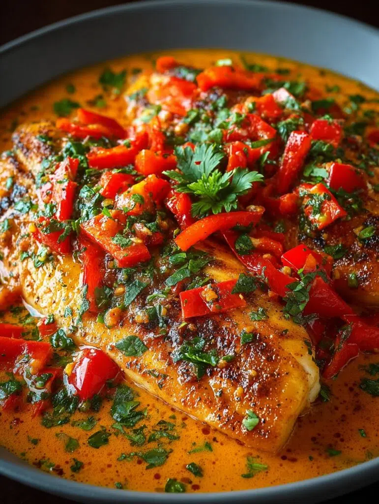 Tilapia Roasted Pepper Sauce