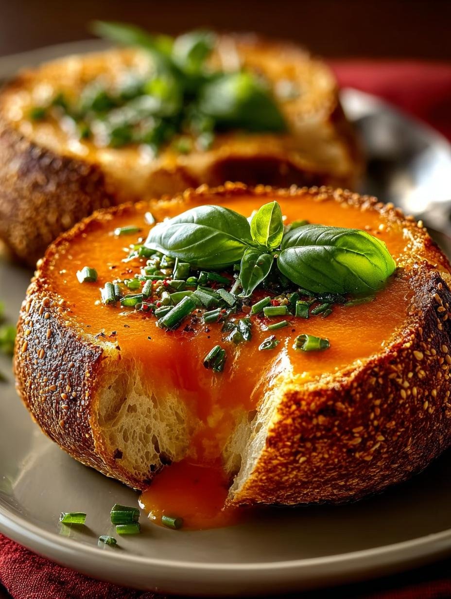 Tomato Basil Soup Bread: A Warm Comfort Dish - Tomato Basil Soup Bread - main visual representation