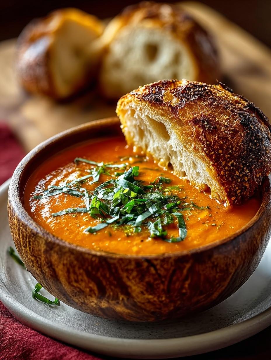 Tomato Basil Soup Bread