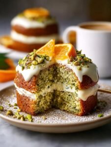Vegan Orange Pistachio Cakes
