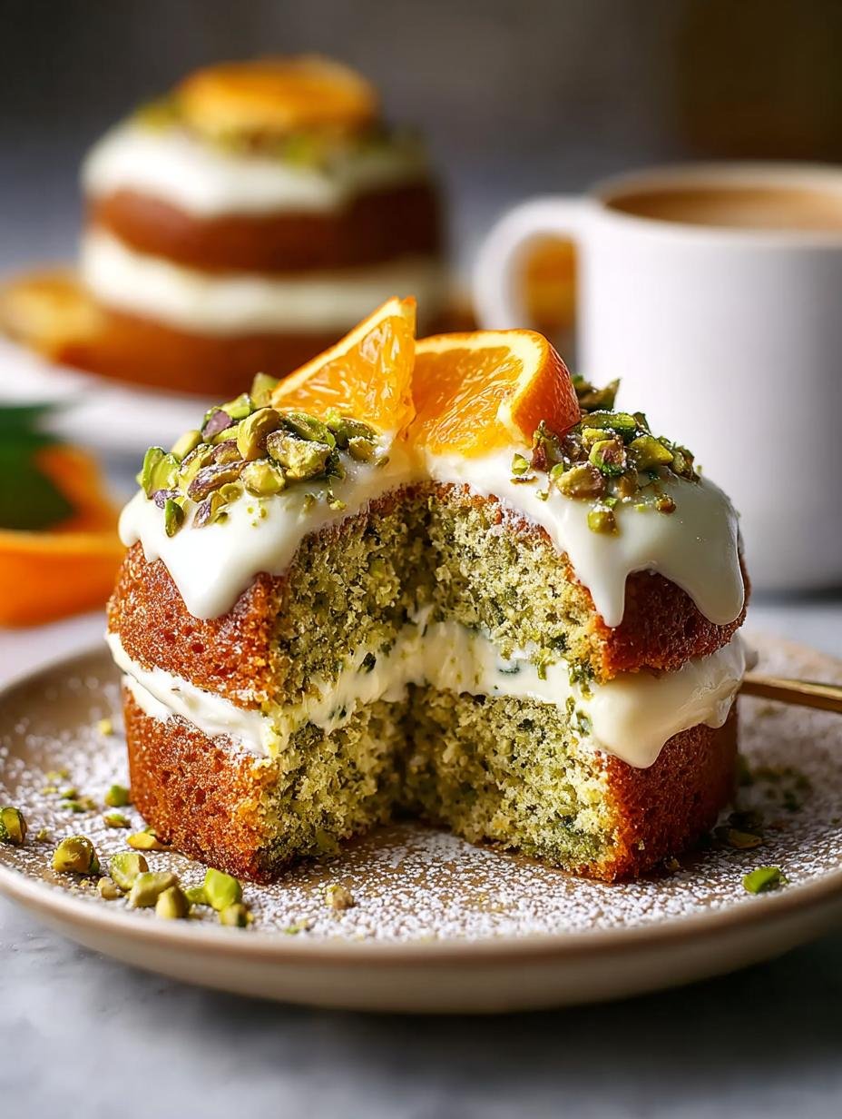 Vegan Orange Pistachio Cakes