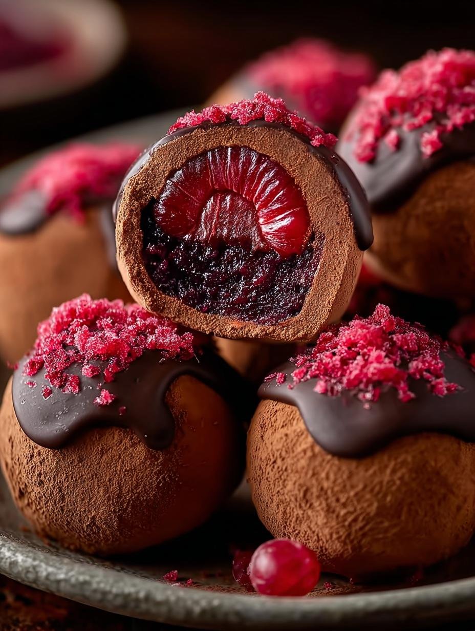 Velvety Raspberry Truffles Melt: 24 Irresistible Bites - Velvety Raspberry Truffles Melt - main visual representation