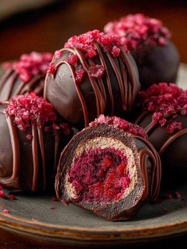 Velvety Raspberry Truffles Melt