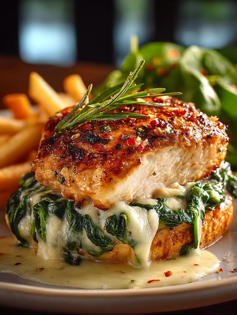 Delicious White Cheddar Spinach Chicken Burgers Recipe - White Cheddar Spinach Chicken - main visual representation