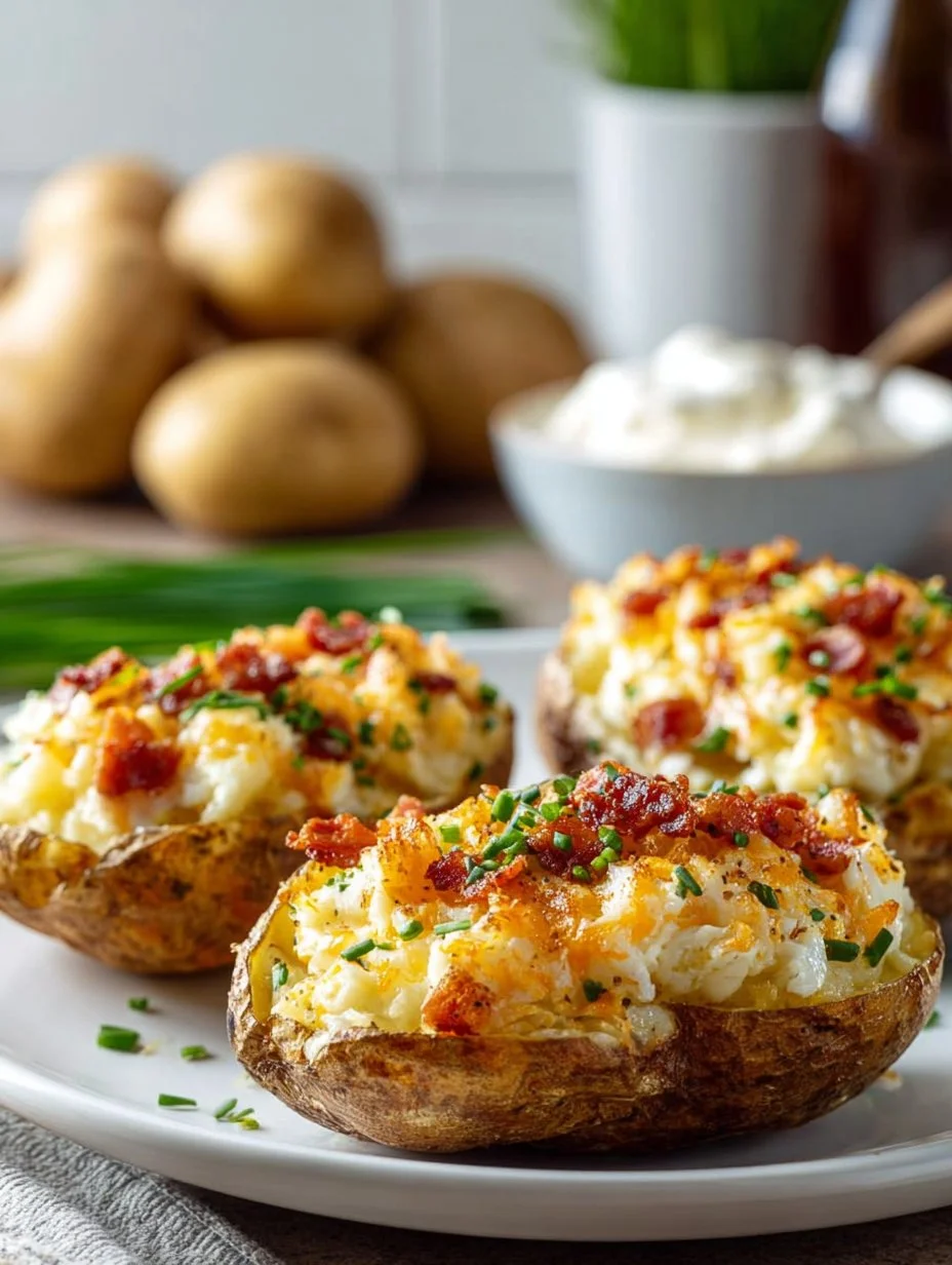 Air Fryer Twice Baked Potatoes Amazingly Easy Crispy 1 Delicious air fryer twice baked potatoes with crispy tops