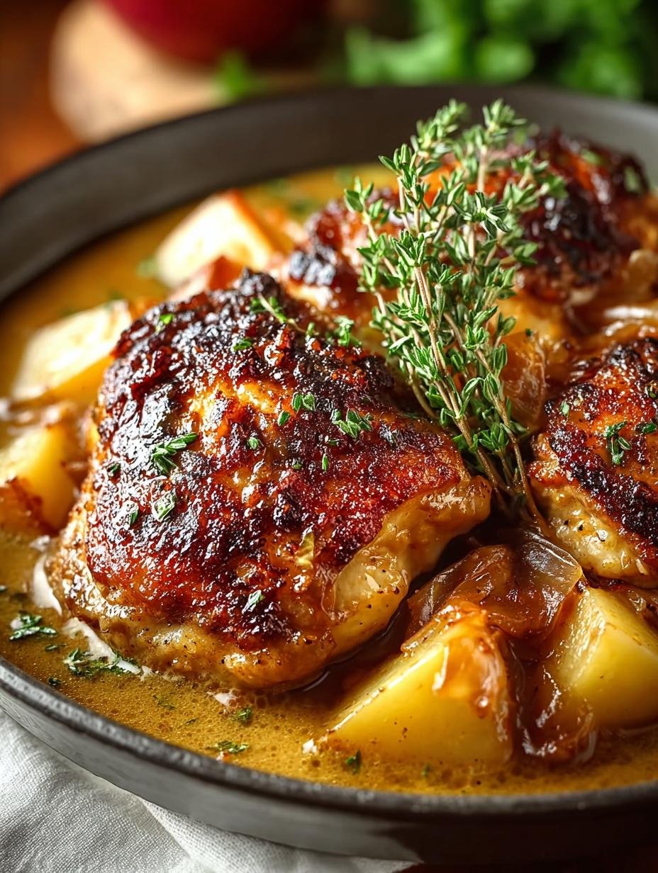 Apple Cider Smothered Chicken