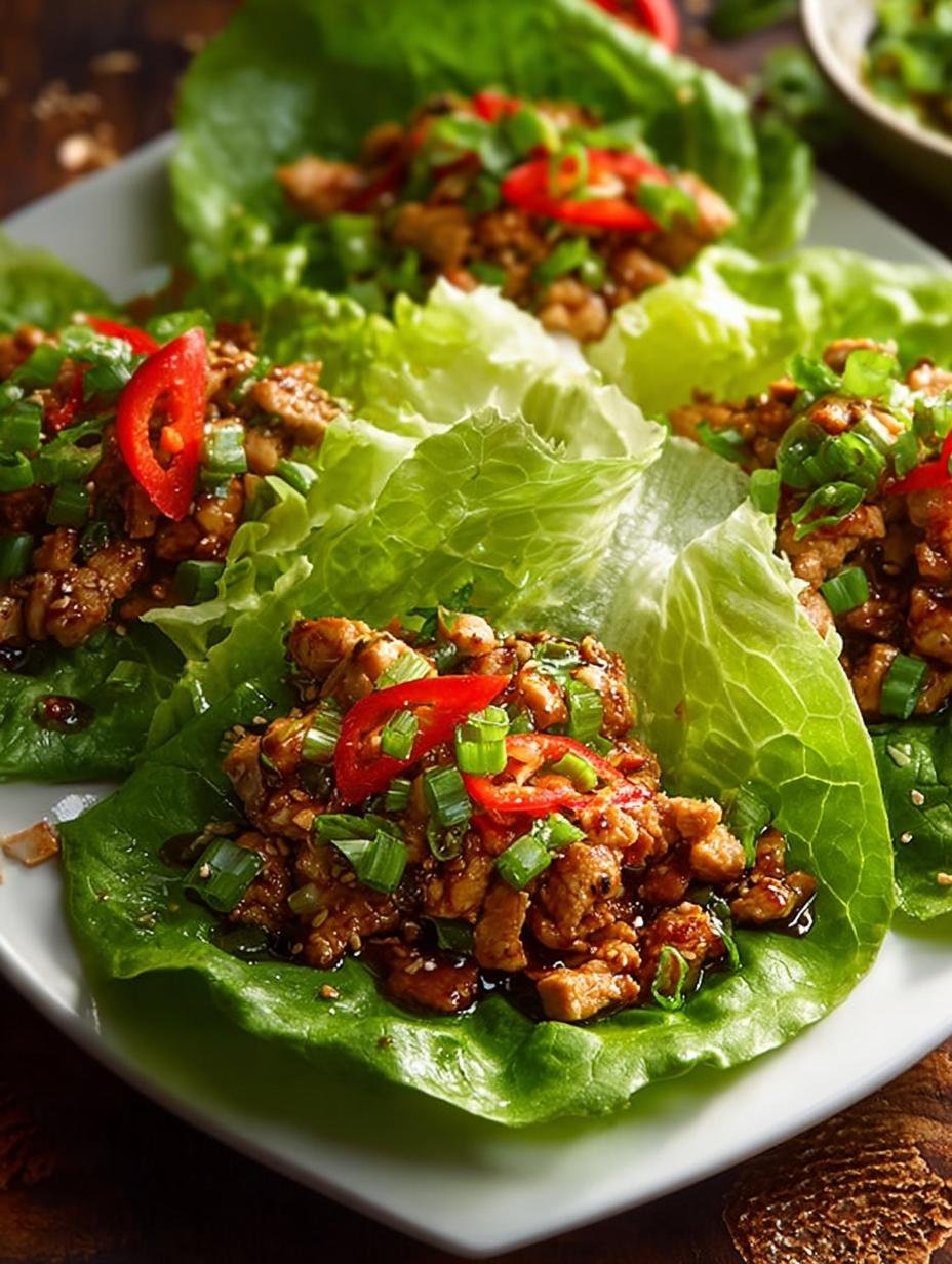 Delicious Asian Chicken Lettuce Wraps for a Healthy Meal 2 Delicious Asian Chicken Lettuce Wraps for a Healthy Meal - Asian Chicken Lettuce Wraps - main visual representation