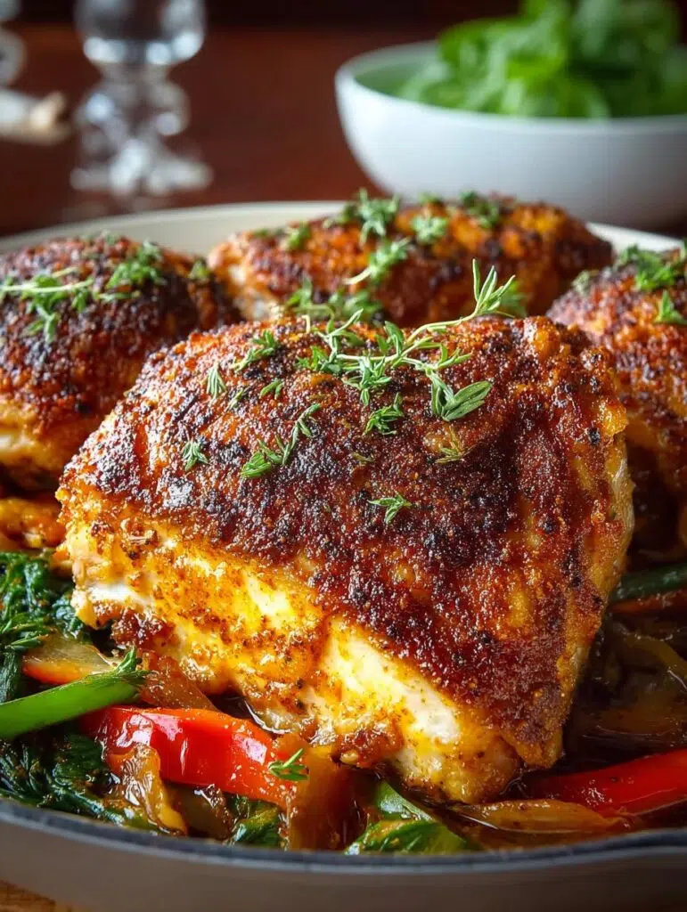 Baked Cajun Chicken Thighs