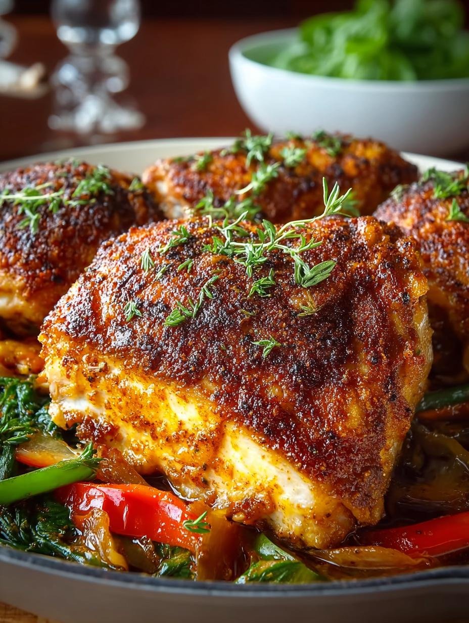Baked Cajun Chicken Thighs