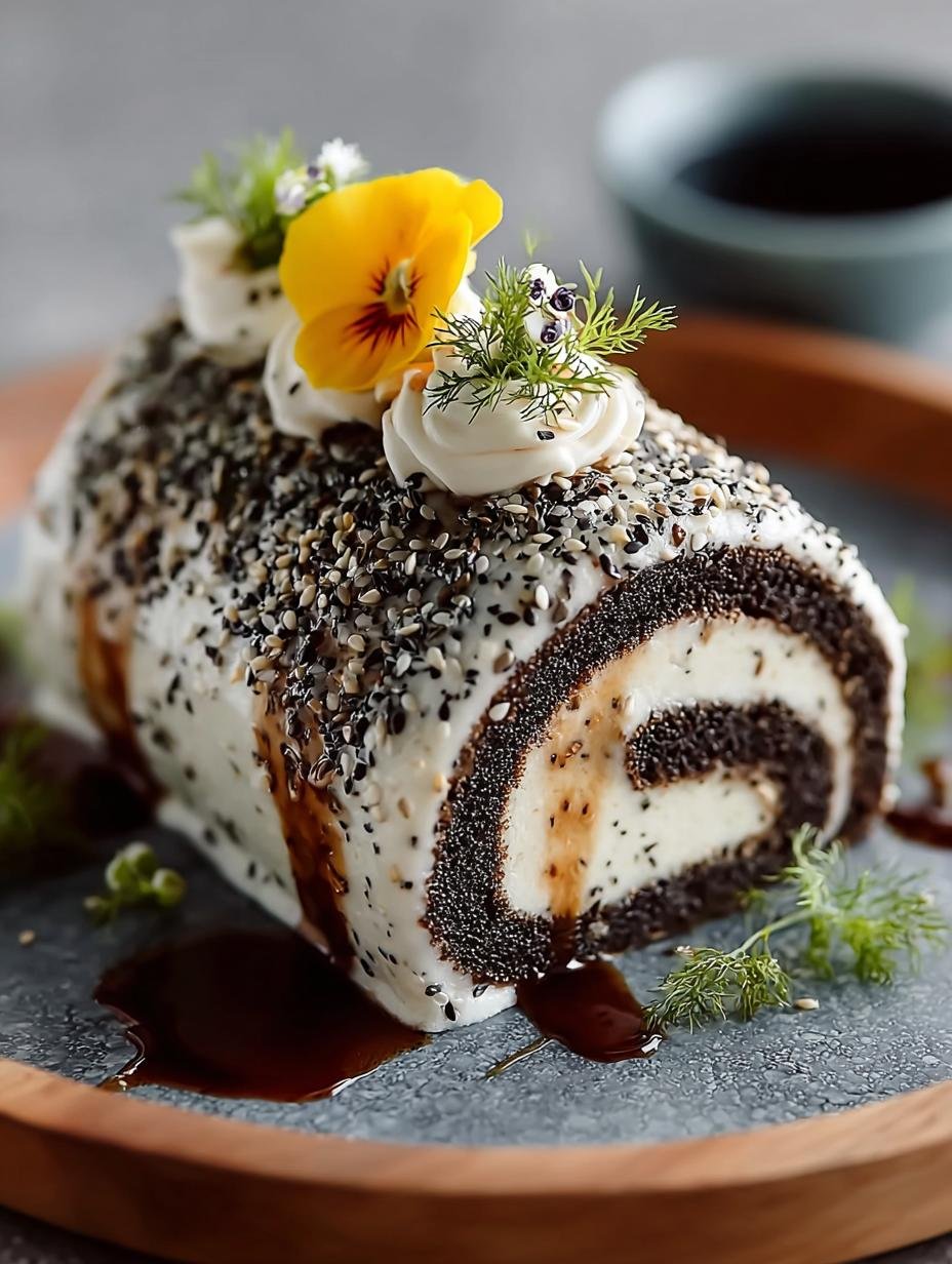 Irresistible Black Sesame Roll Cake for Dessert Lovers - Black Sesame Roll Cake - additional detail
