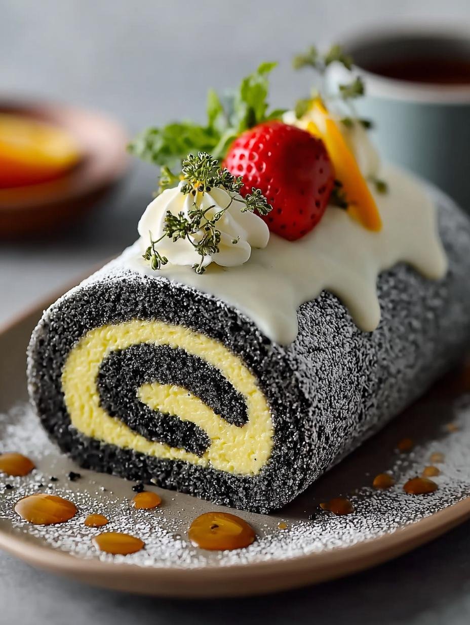 Black Sesame Roll Cake