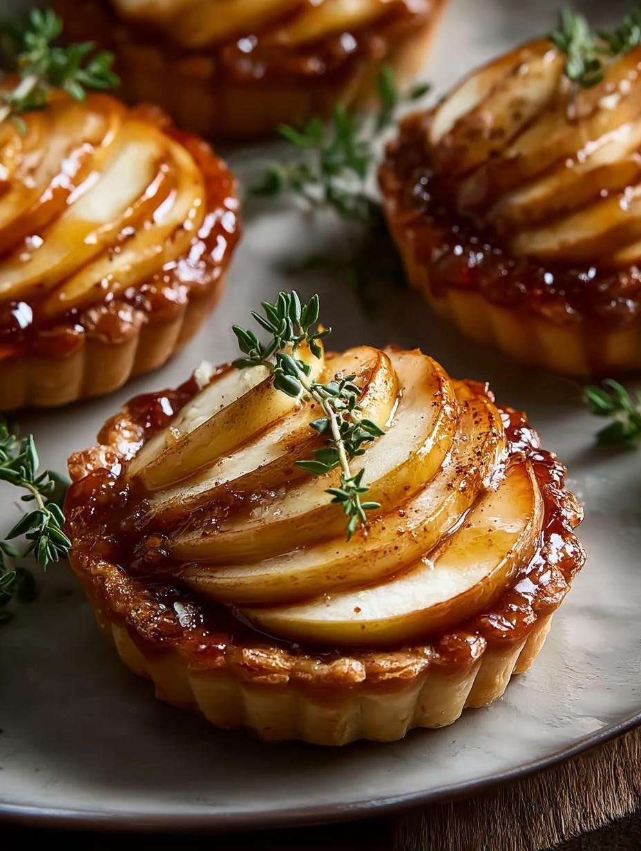Delicious Brie Bourbon Apple Tarts for Fall Gatherings - Brie Bourbon Apple Tarts - additional detail