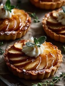 Brie Bourbon Apple Tarts
