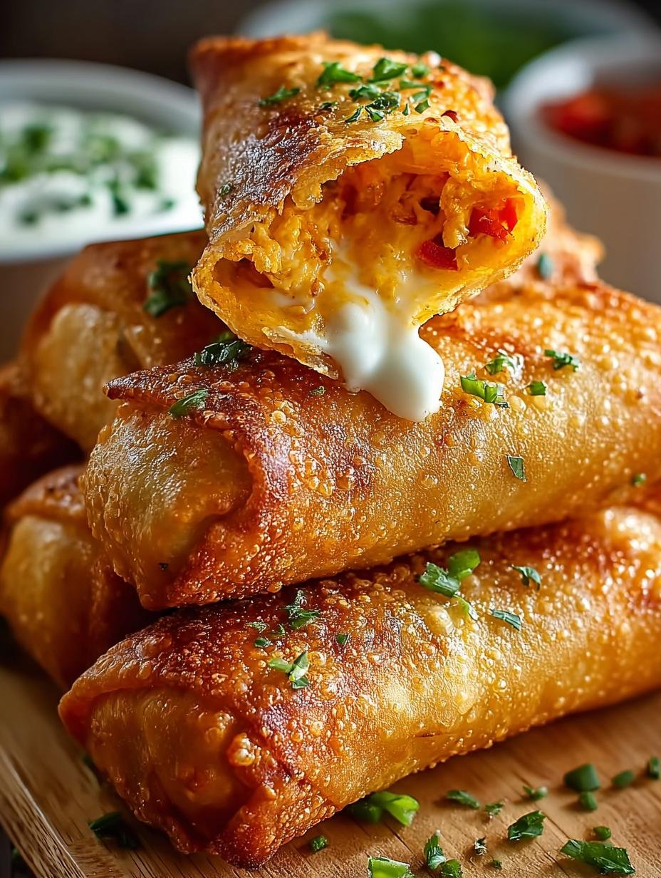 Buffalo Chicken Dip Egg Rolls: A Crispy Party Favorite 2 Buffalo Chicken Dip Egg Rolls: A Crispy Party Favorite - Buffalo Chicken Dip Egg - main visual representation